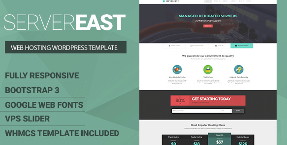 ServerEast v1.1.1 - VPS Hosting Wordpress Theme + WHMCS