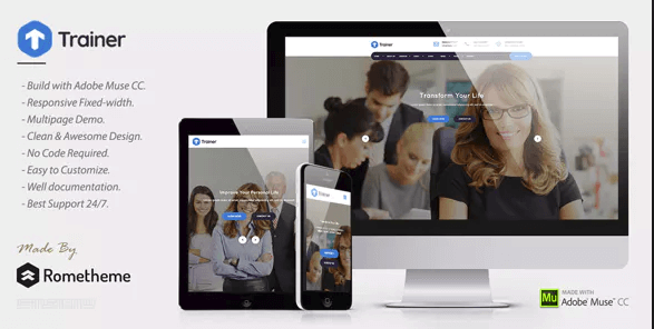 Trainer - Trainer, Mentor and Coach MUSE Template