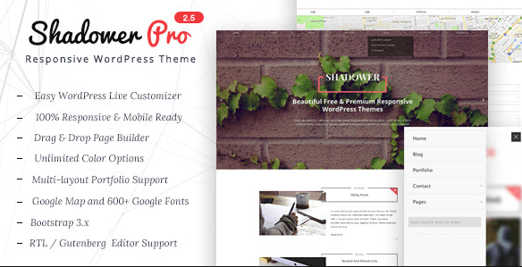 Shadower Pro - A Clean & Responsive WordPress Theme for Bloggers