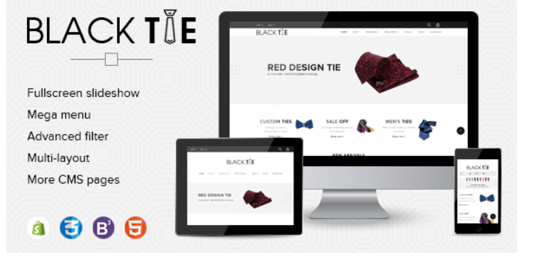 ECOMMERCE SHOPIFY THEME MEN'S FASHION TIES