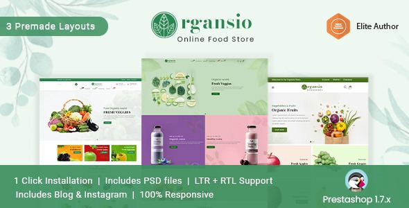Organsio - Organic Responsive Prestashop Theme