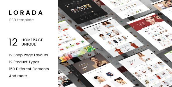 Lorada - Multipurpose eCommerce PSD Template