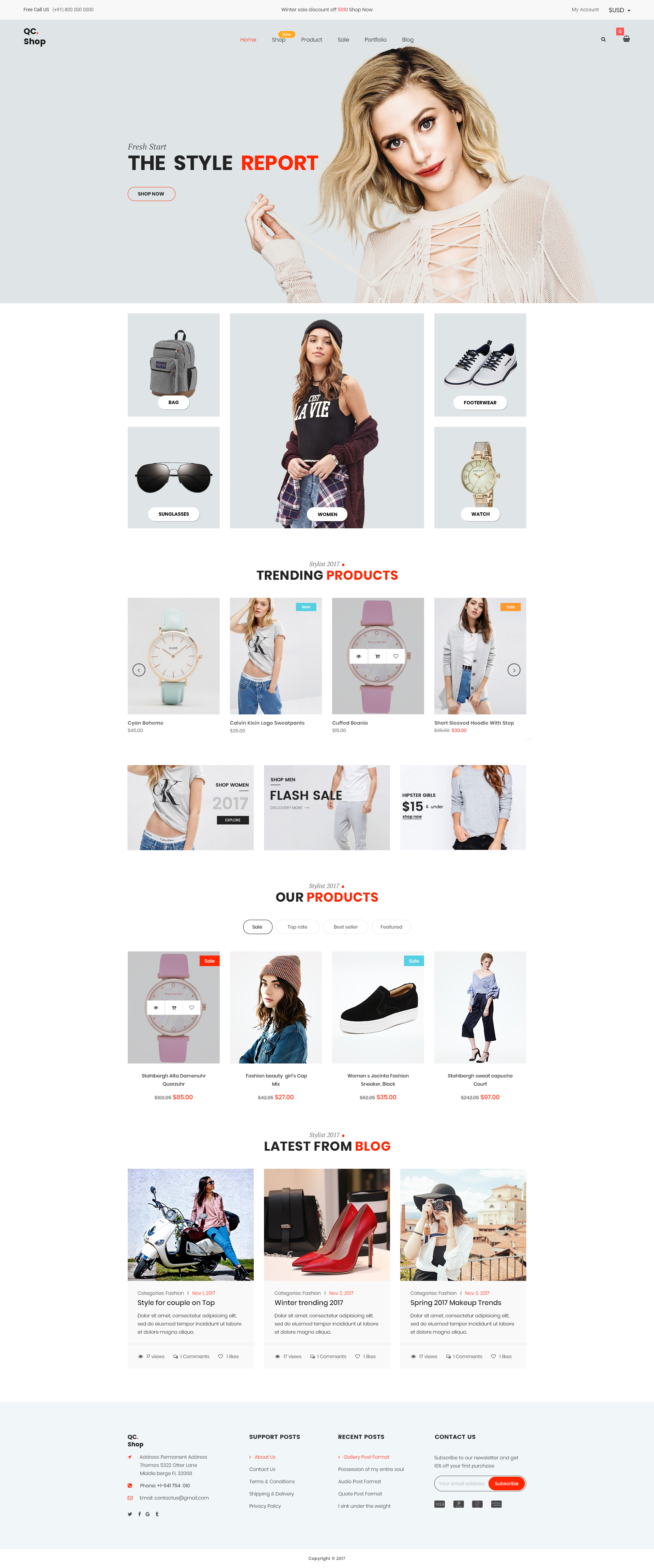 QCShop - E-commerce HTML template