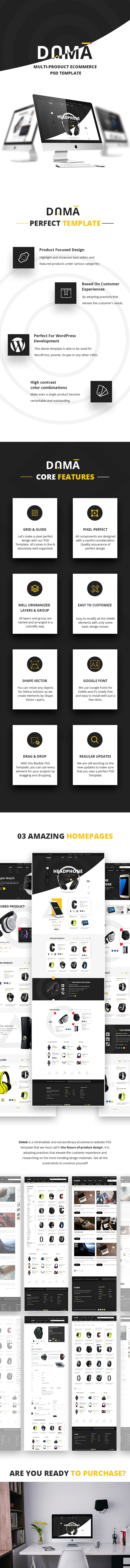 LADY?  Modern PSD template for multiproduct eCommerce online store