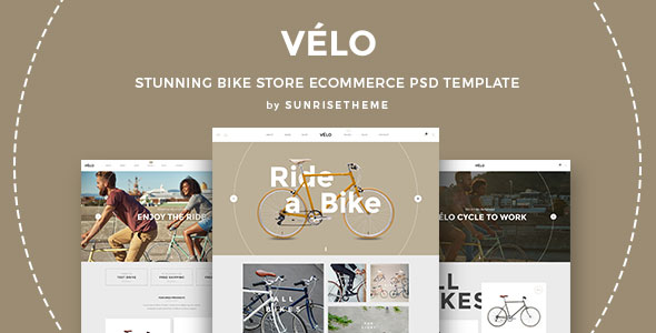 Velo - Gorgeous eCommerce PSD template for bike shop