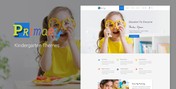 Primary - Preschool and Kids PSD Template 