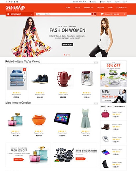 Target market HTML template