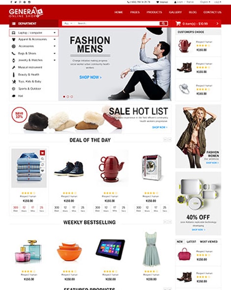 Shopping mall HTML template