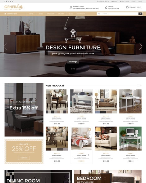 Furniture store HTML template
