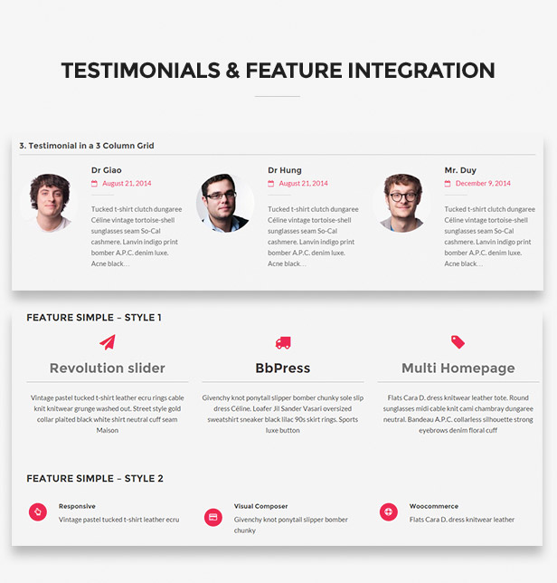Testimonials slider