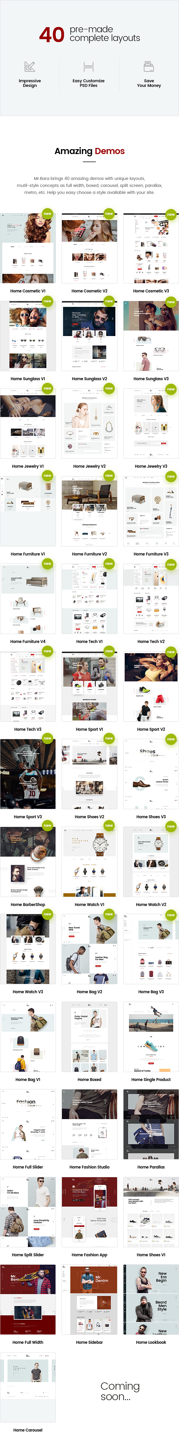 Mr. Bara |  A premium multi-ecommerce PSD template - 8