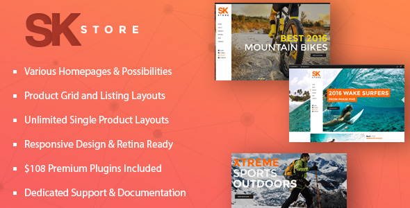 SK Store - WP Responsive Store Theme for Sports and Athletes