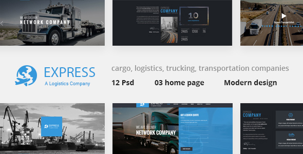 Express - Modern transport and logistics PSD template
