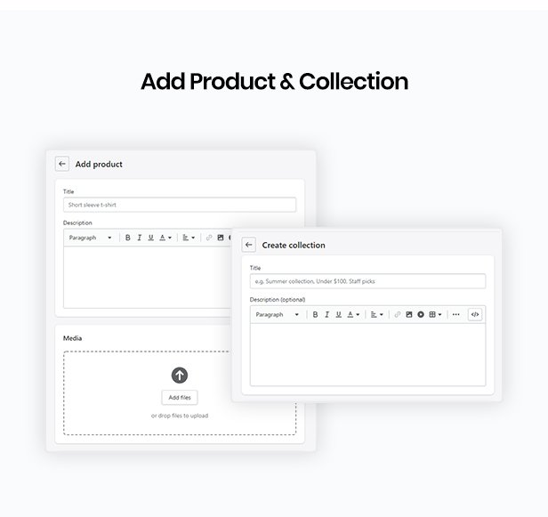 E-commerce model React