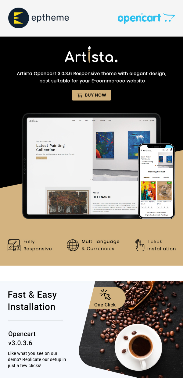 Artista - OpenCart artist and drawing designer agency - 2