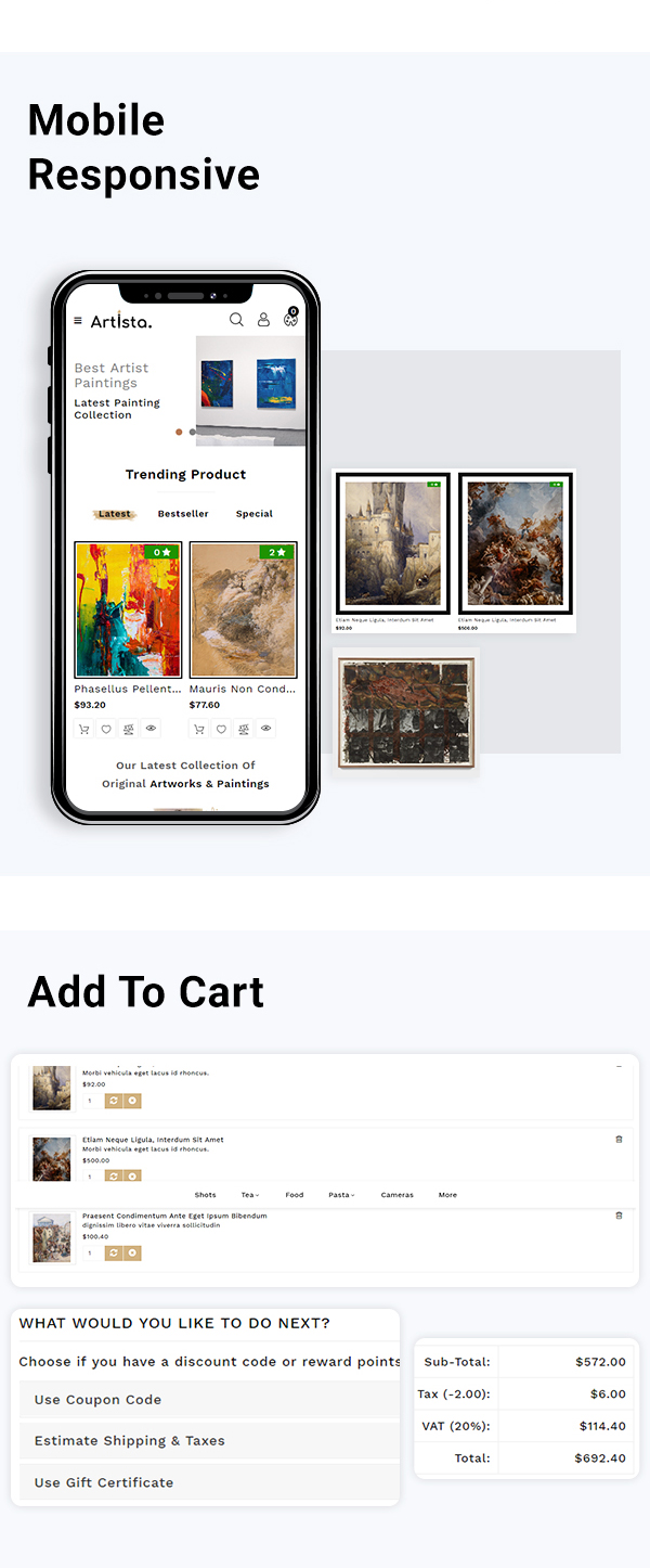 Artista - OpenCart agency of artist and painting designers - 3