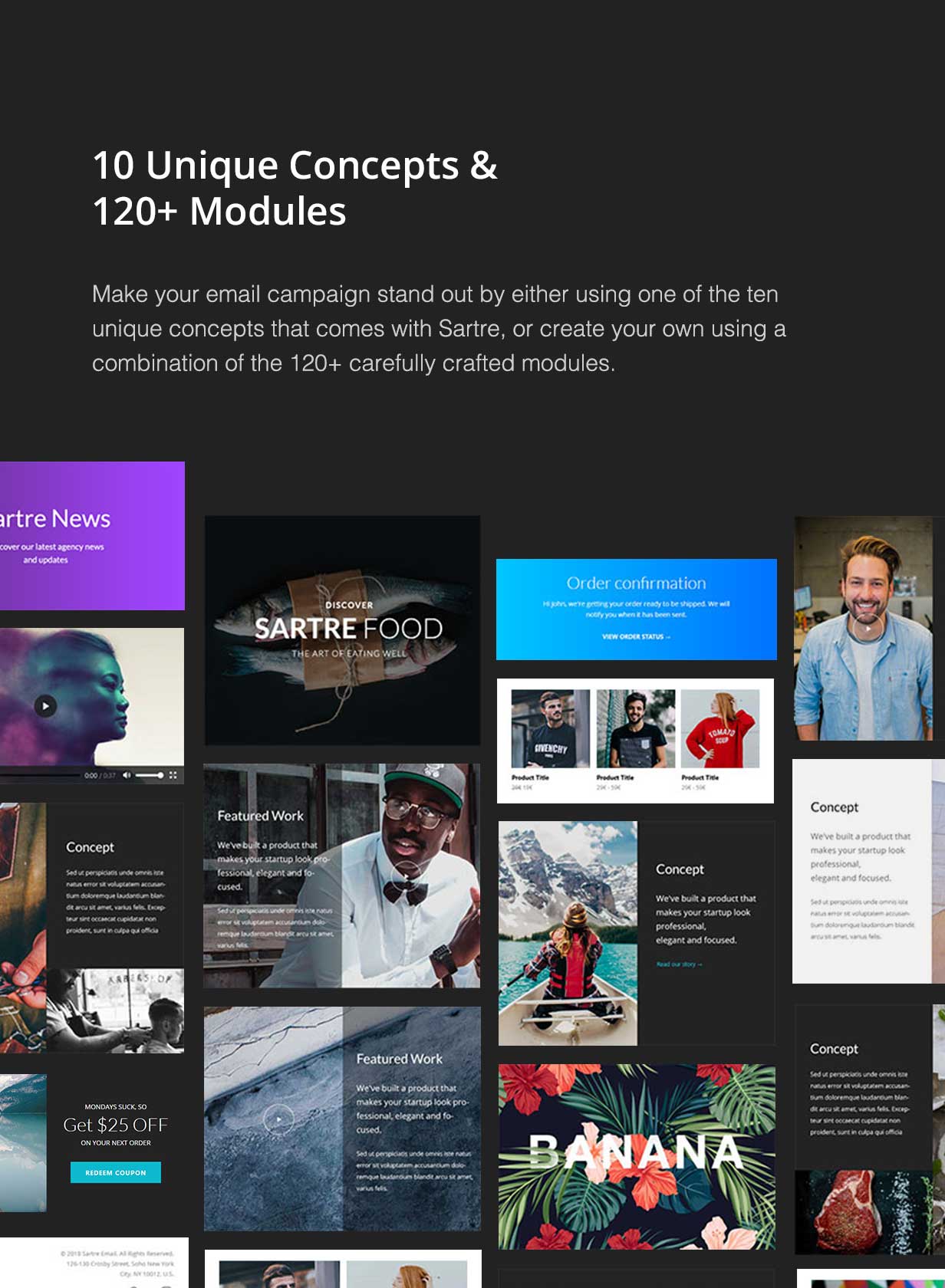 Sartre - Responsive Email Toolkit: 120+ Sections + Online Builder + MailChimp + Mailster + Shopify - 2