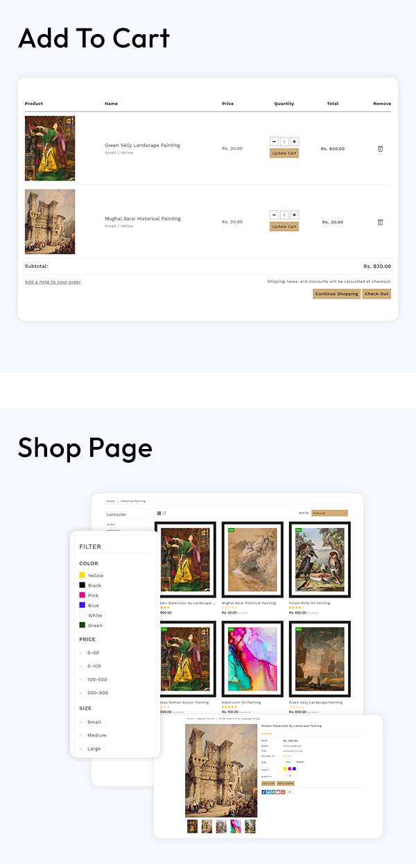 Artista - Shopify 2.0 - 4 artist and graphic designer agency