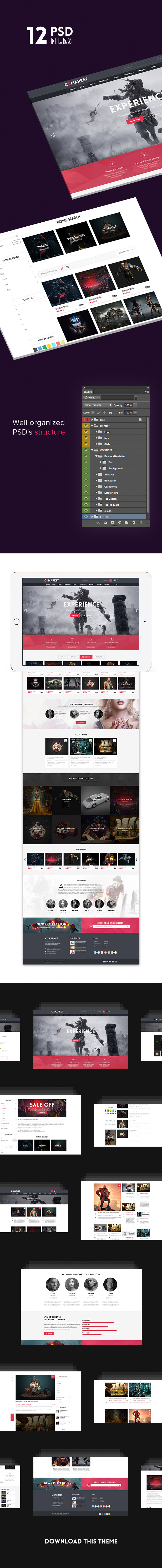 Dance CGMarket PSD Template for WordPress, Magento, OpenCart, PrestaShop, Shopify Theme