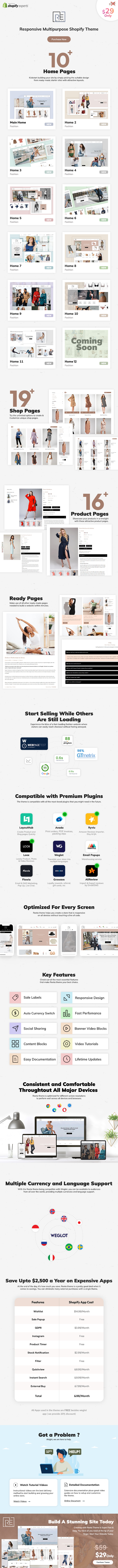Reeta - Multipurpose Responsive Shopify Theme - 1