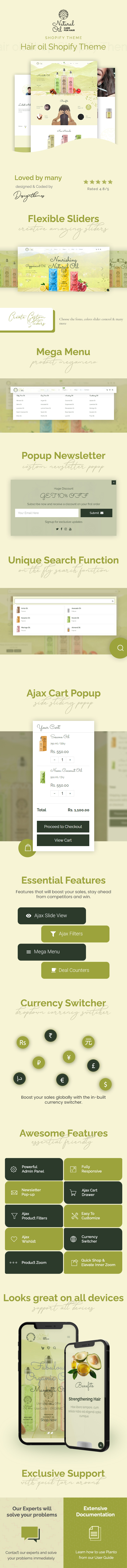 Natural oil - organic hair oil store theme - 1