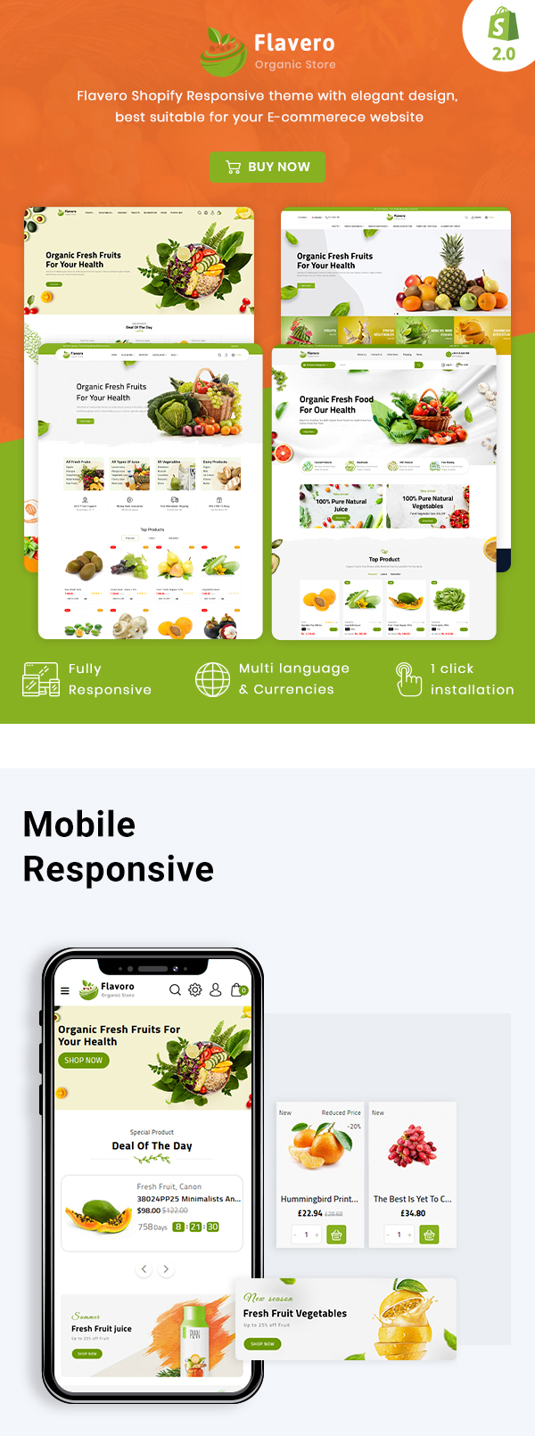 Flavoro - organic food shop Shopify - 2