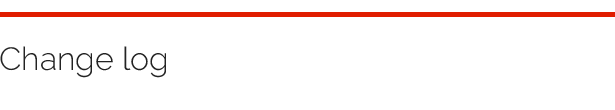 change log