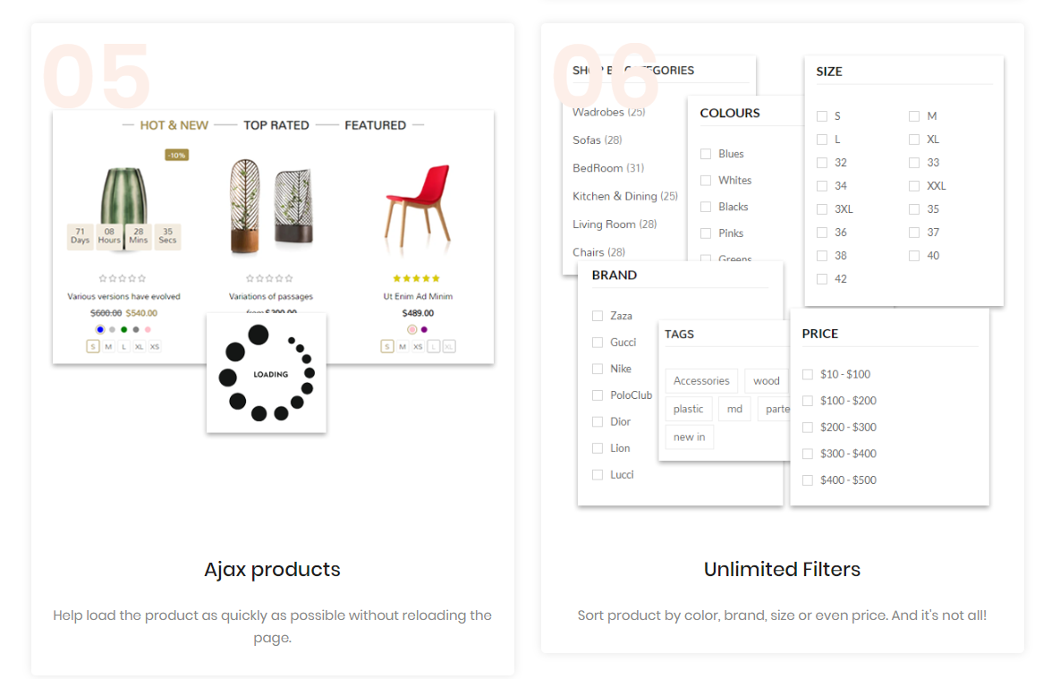 Furniture themed features