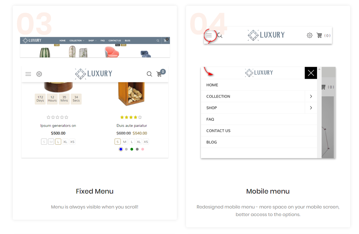 Furniture themed features
