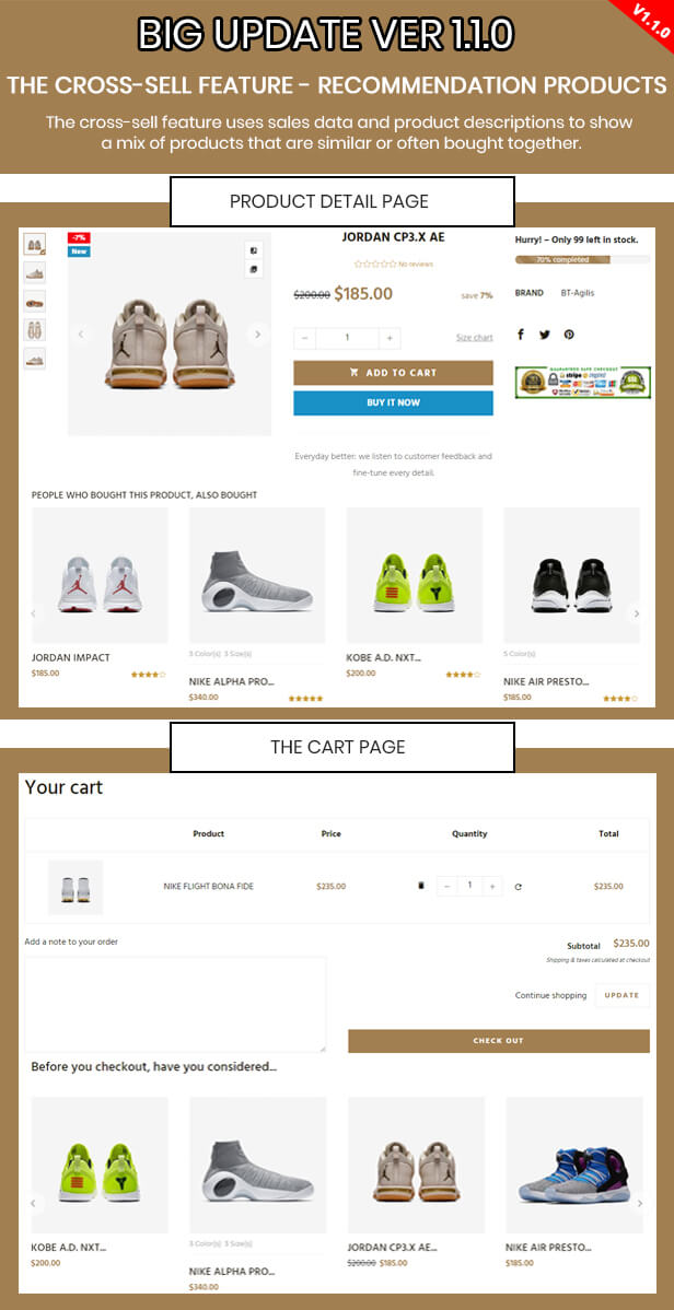 Cross sell feature