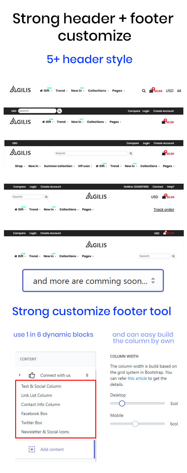 Agilis - Responsive Shopify Sections Theme - Google Pagespeed 99/100 - Cross Sell - Full SEO Support - GeoIP Currency - Increase Conversion Rates