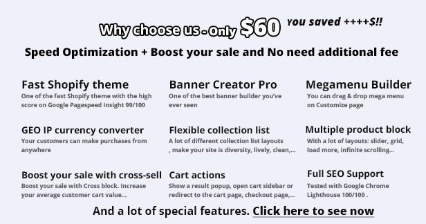 Agilis - Responsive Shopify Sections Theme - Google Pagespeed 99/100 - Cross Sell - Full SEO Support - GeoIP Currency - Increase Conversion Rates