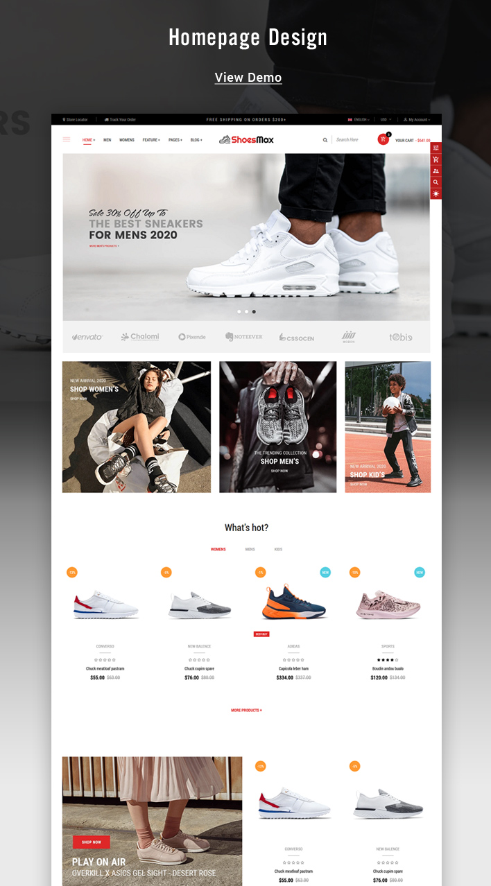 Ss ShoesMax - Shopify Sections themed minimal shoes