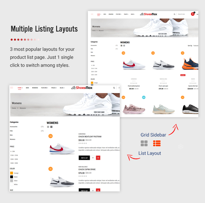 Ss ShoesMax - Minimal Shoes Sections Shopify Theme
