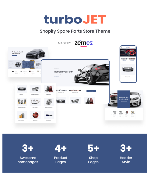 TurboJet - Auto Parts Shopify Store Theme - 2