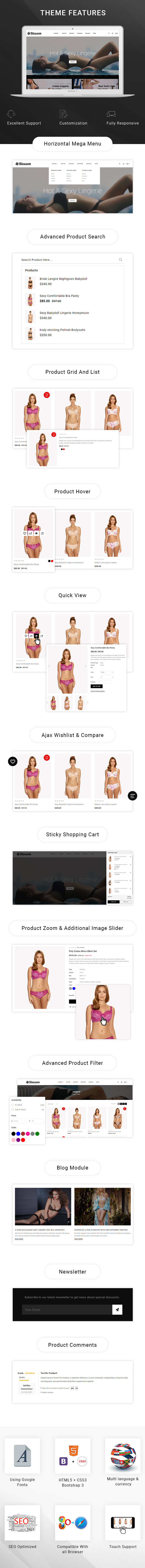 List of features