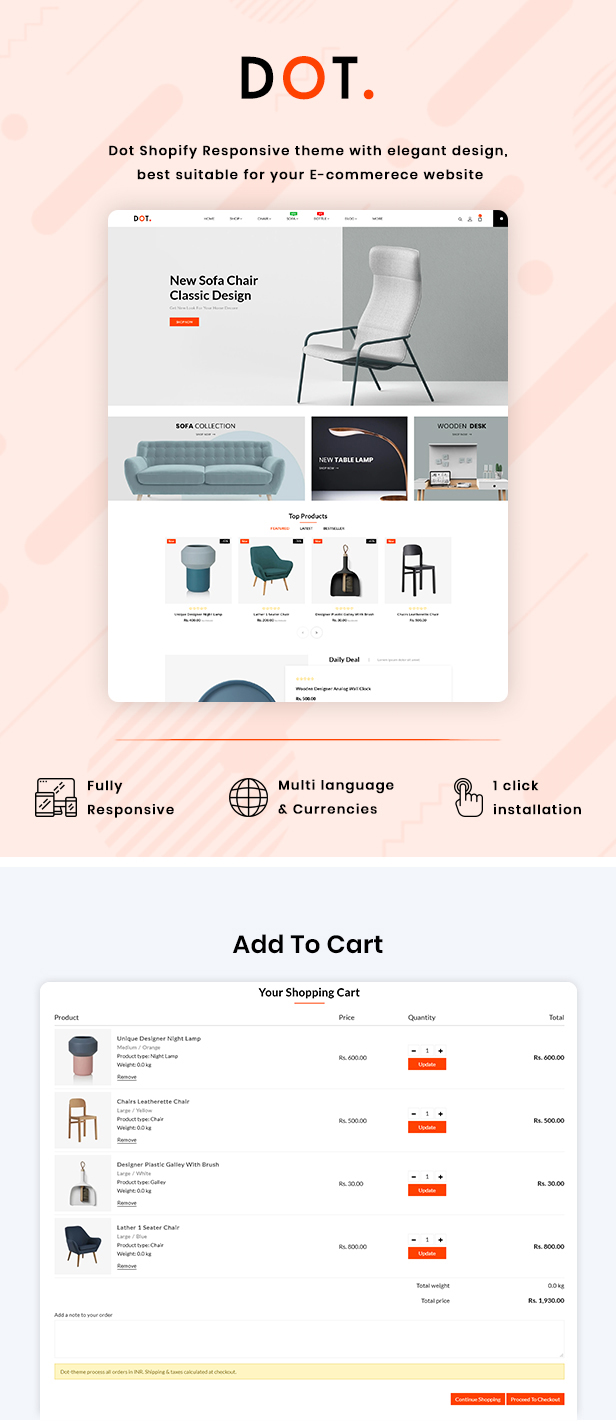 Dot Furniture Shopify Responsive Theme - 2