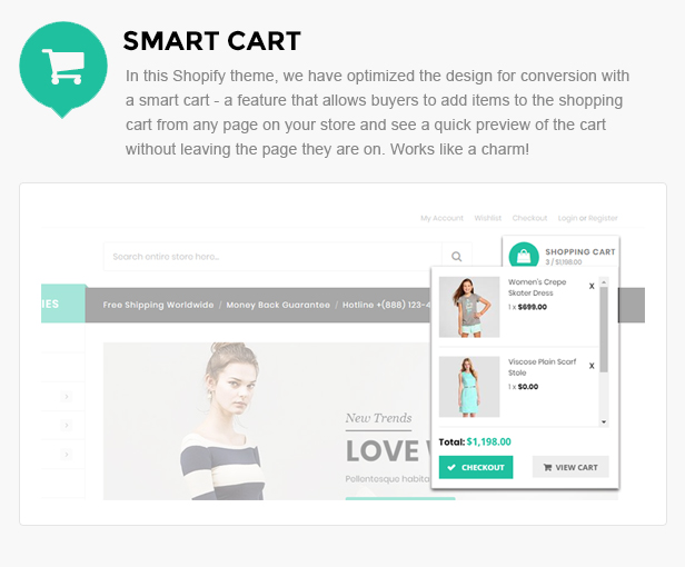 shopify template of a clothing store