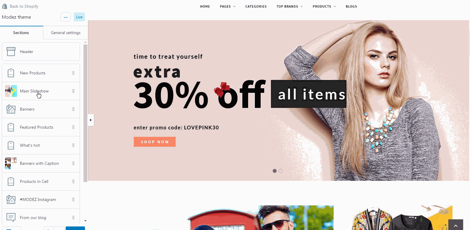 Shopify Modez DragDrop