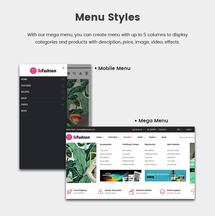 Ss Fashion - A multipurpose drag and drop Shopify sections theme