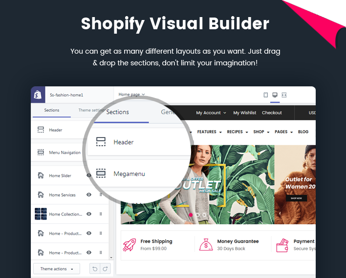 Ss Fashion - A multipurpose drag and drop Shopify sections theme