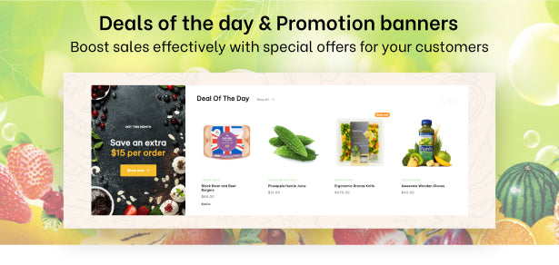 Today's specials and promotional banners