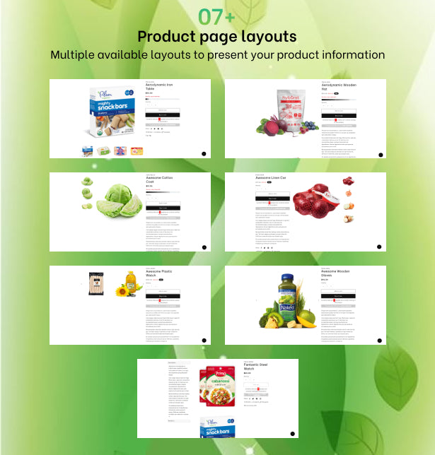 07+ product page layouts