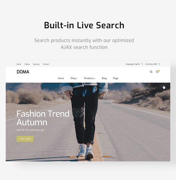 Doma - Ultimate Multi Language Shopify Theme Section Ready - 16