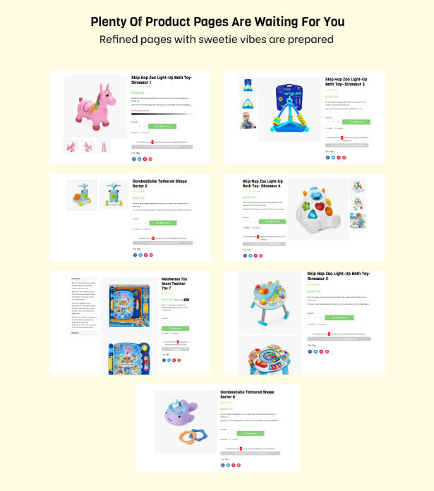 Plenty of product pages await you