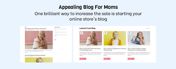 An attractive blog for mothers