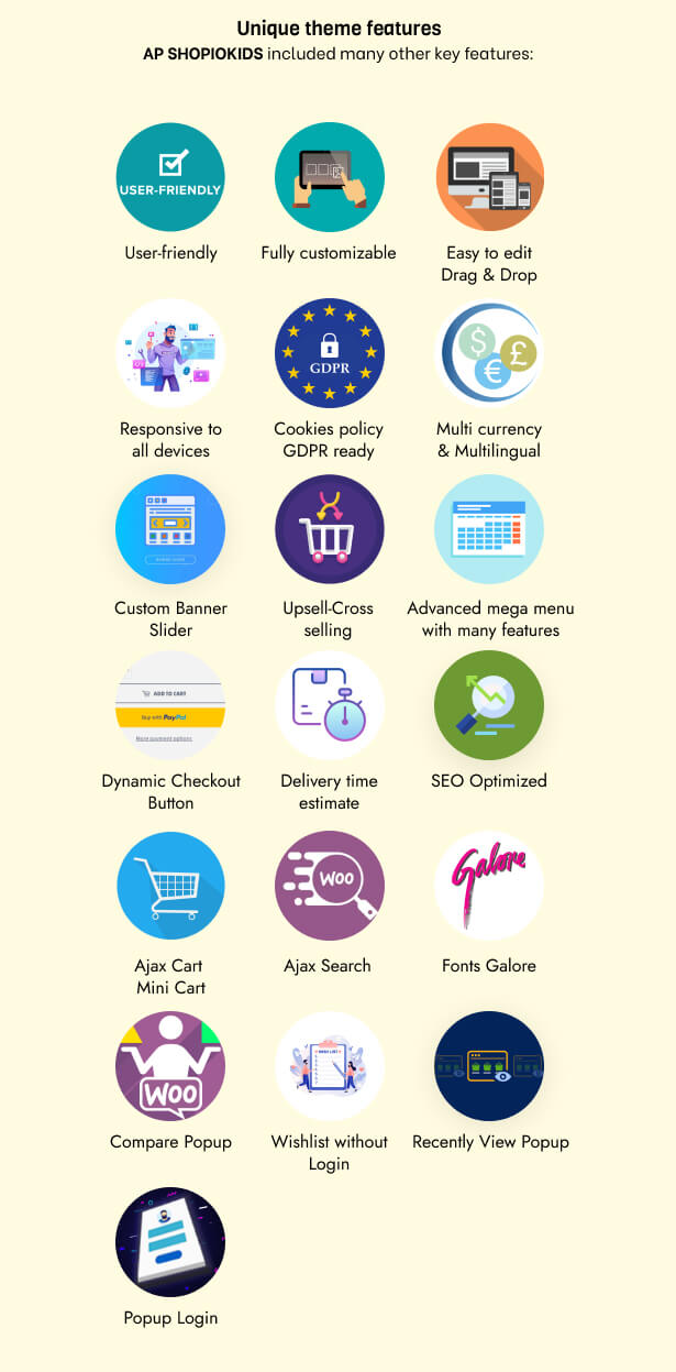 Unique theme features