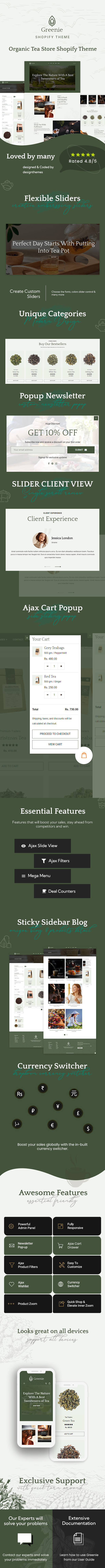 Greenie - Organic Tea and Coffee Shop Shopify Theme - 1