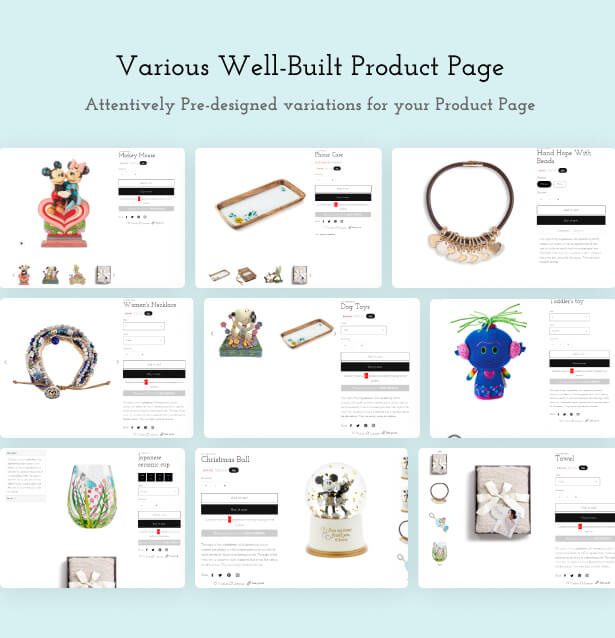 A well structured product page