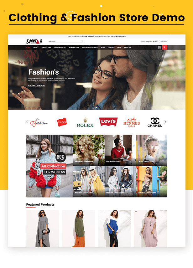 Clothing and fashion store